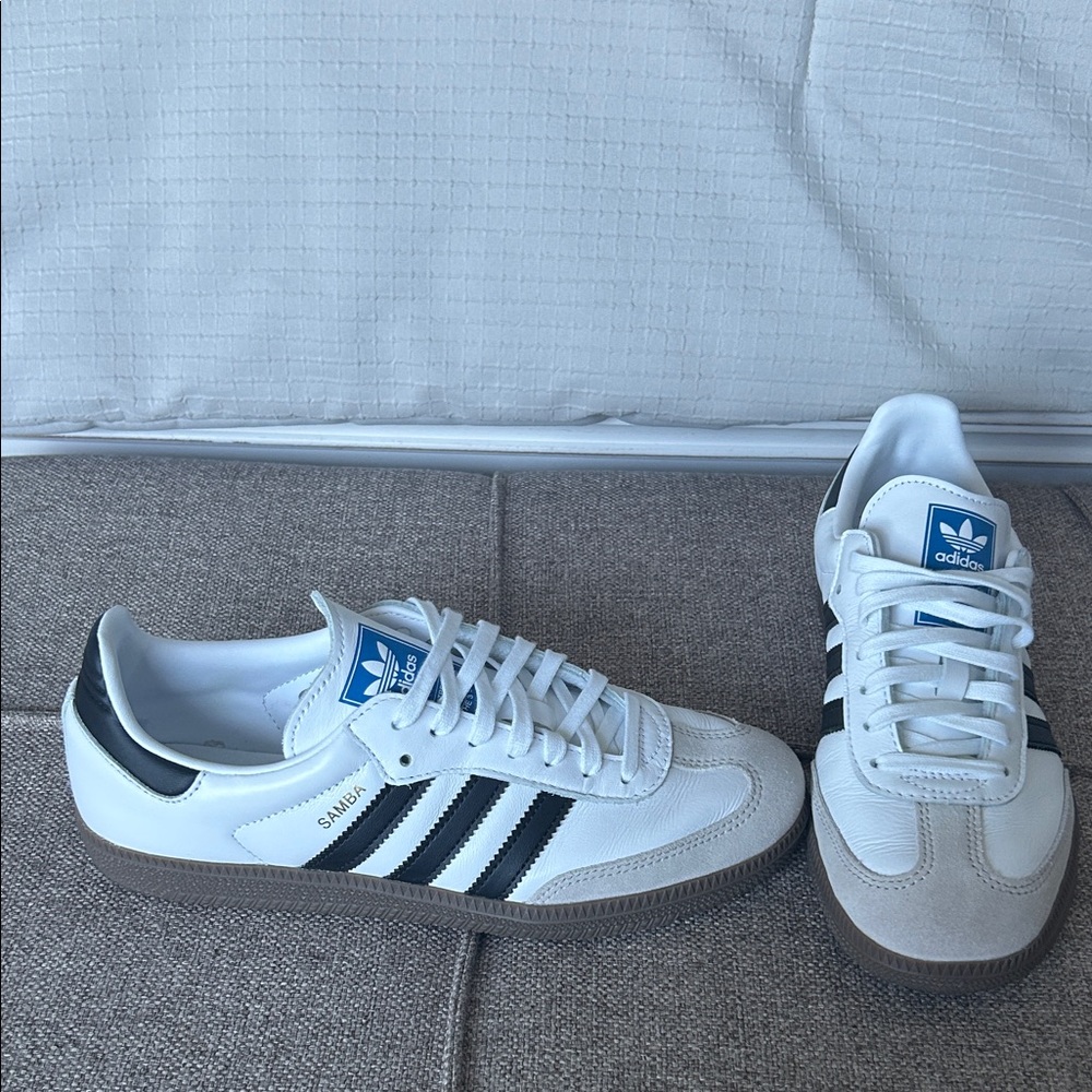 Adidas Samba White and Black Sneakers
